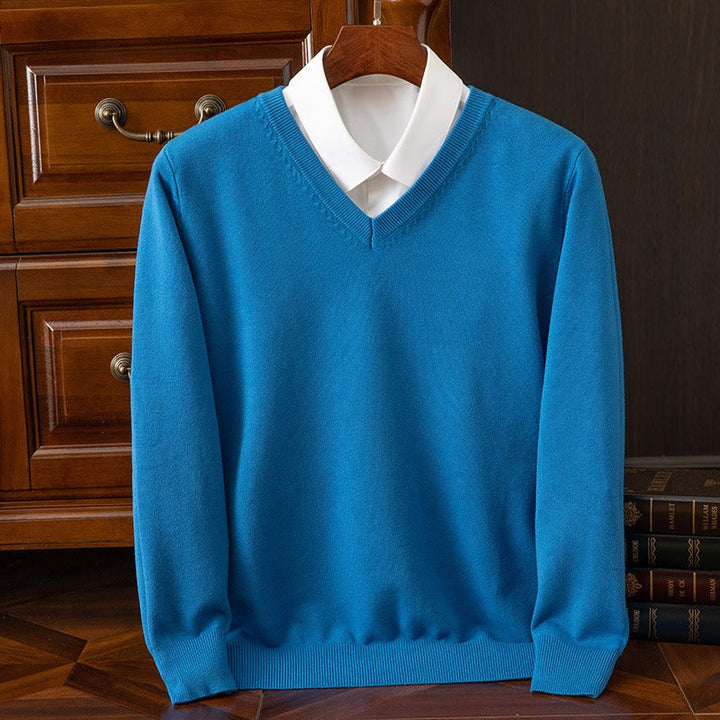 Rik | V-Neck Sweater in Soft Cotton Blend