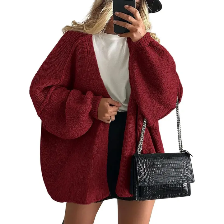 WINONA™ | Cozy Oversized Lantern Sleeve Cardigan