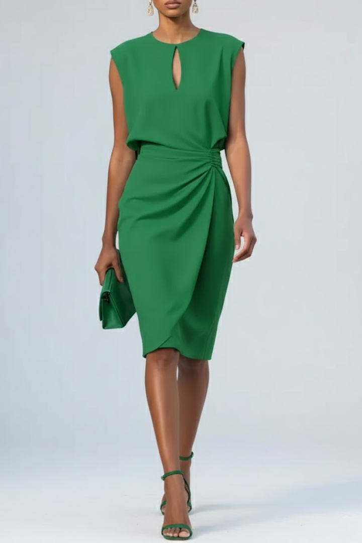 Sierra | Ruched Midi Dress