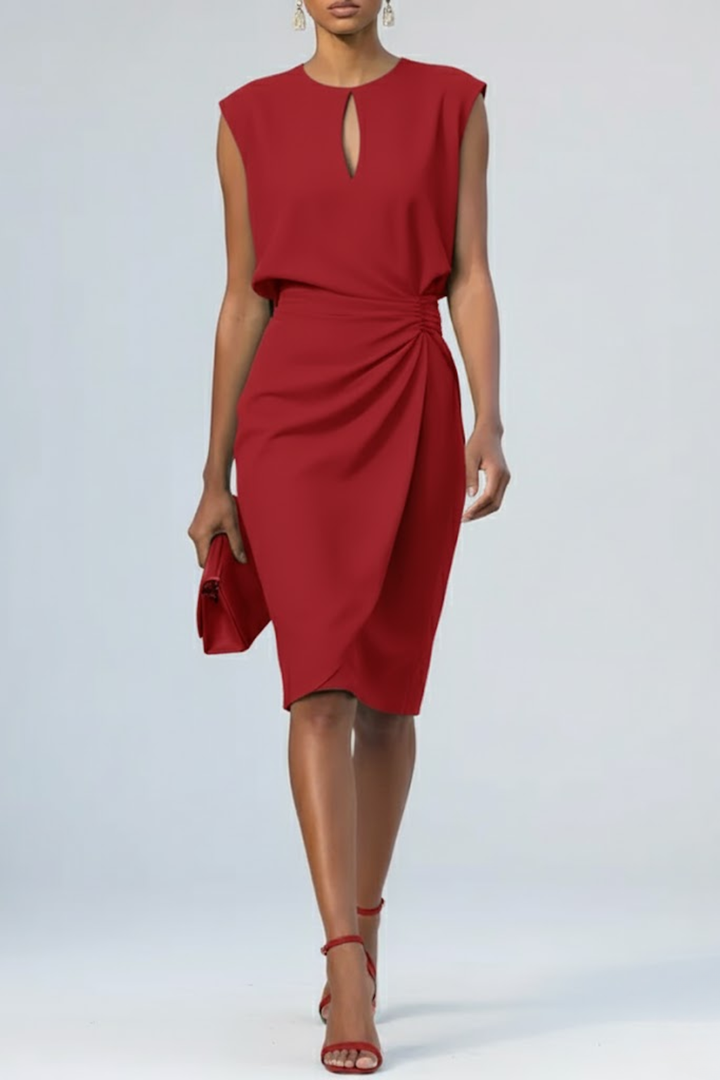 Sierra | Ruched Midi Dress