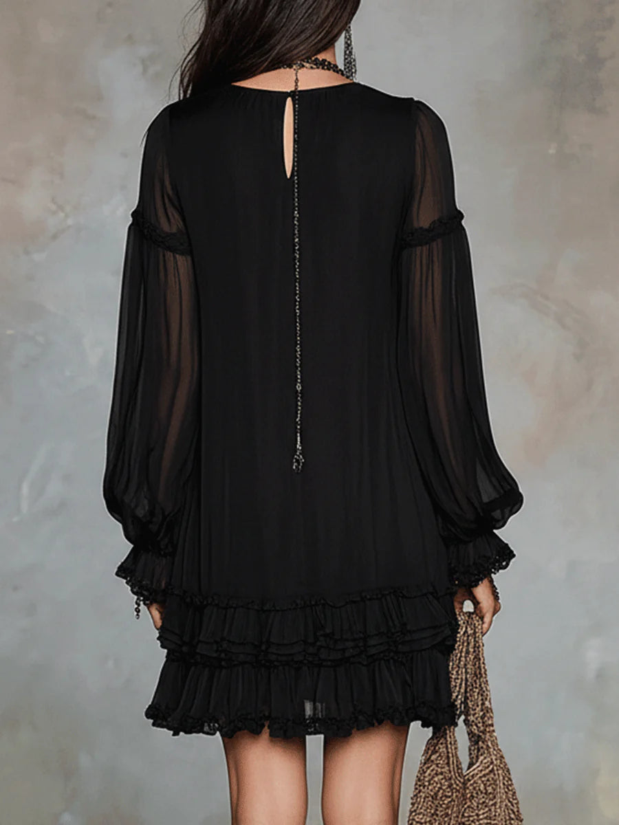 Noelle | Mini Dress with Ruffled Trim