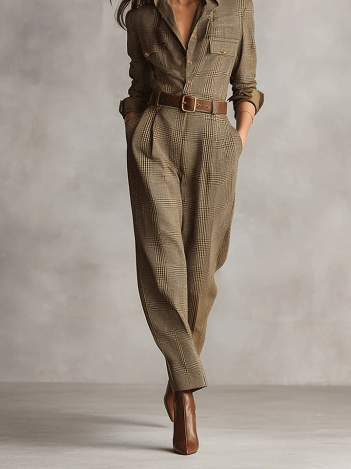 Vivian™ | Elegant Plaid Jumpsuit