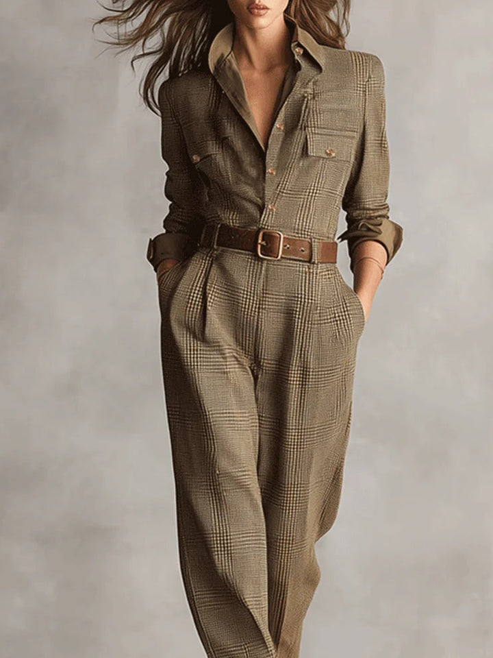 Vivian™ | Elegant Plaid Jumpsuit
