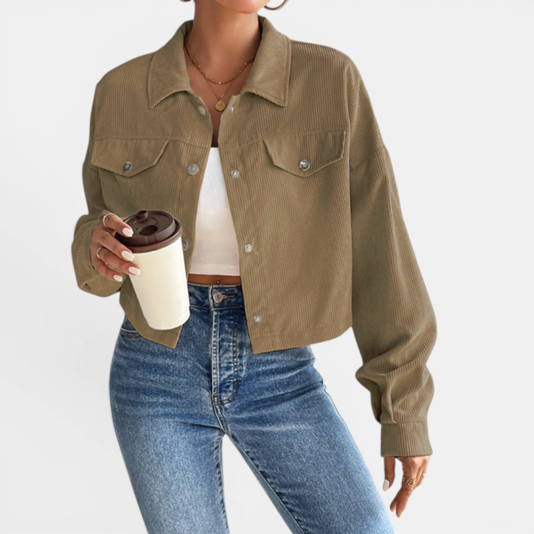DEVIN™ – Relaxed Corduroy Button-Front Jacket