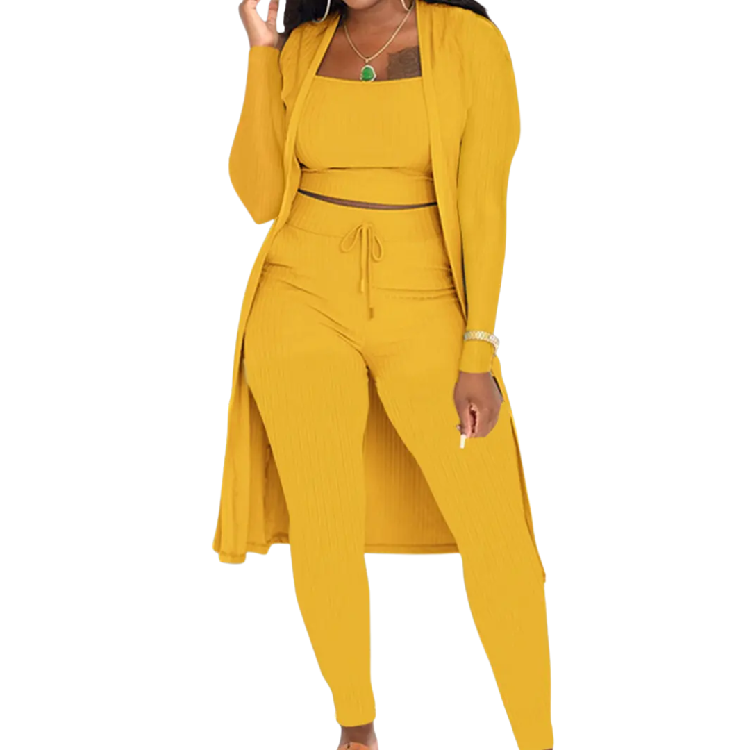 LINDEN™ | Cozy Knit Open Front Co-ord Set