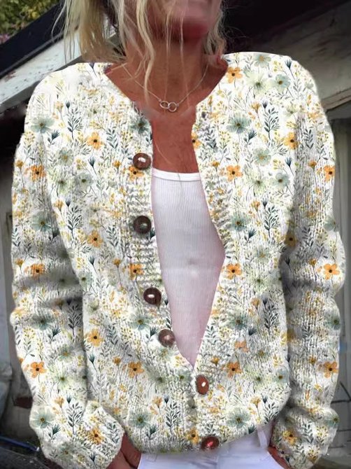 FLORA™ | Vintage Floral Cardigan