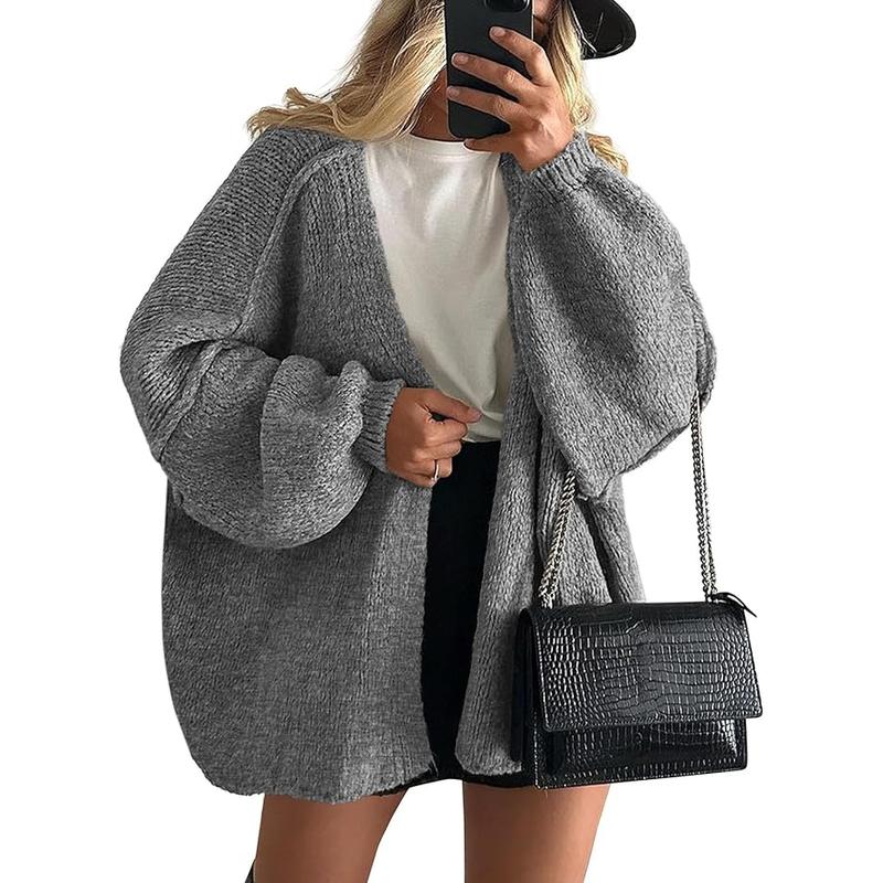 VERONIKA™ | Oversized Fit Lantern Sleeve Autumn Knit Cardigan