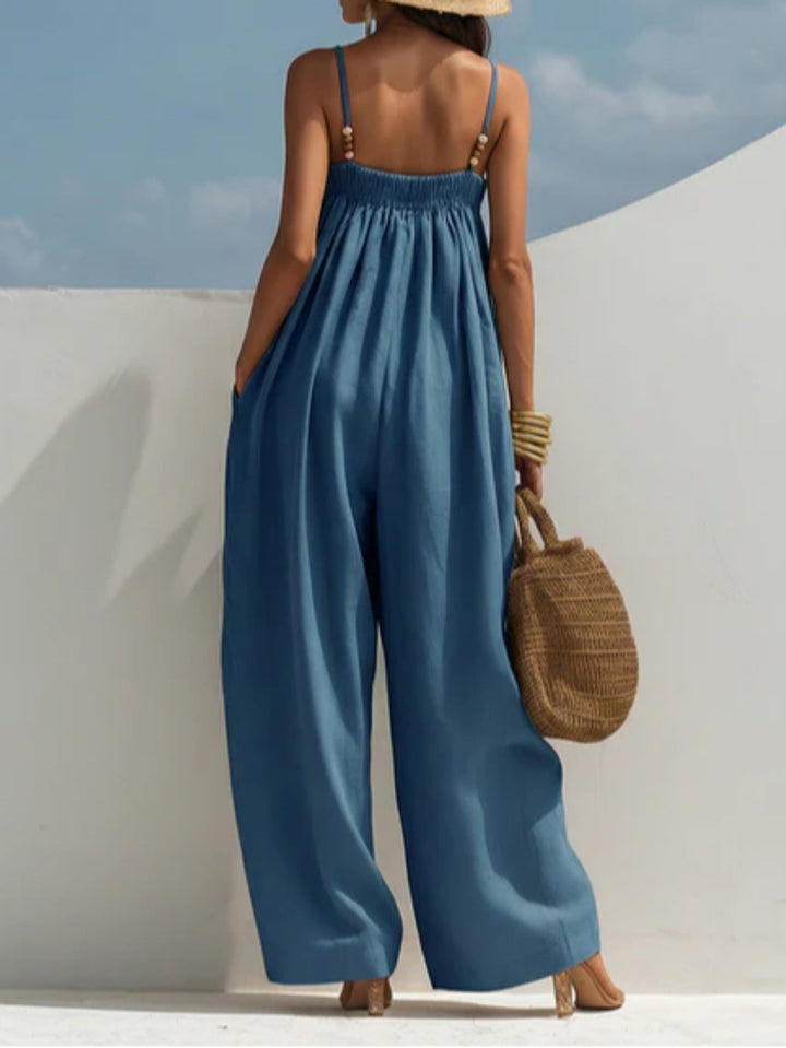Madison | Denim Jumpsuit with Wide Legs