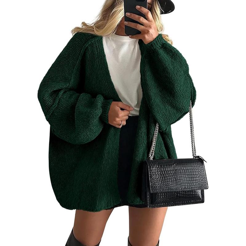 VERONIKA™ | Oversized Fit Lantern Sleeve Autumn Knit Cardigan