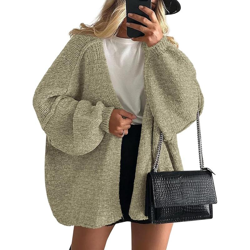 VERONIKA™ | Oversized Fit Lantern Sleeve Autumn Knit Cardigan