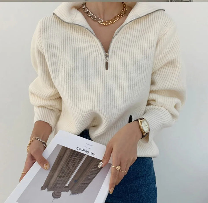 ELODIE™ | Comfy Half-Zip Sweater