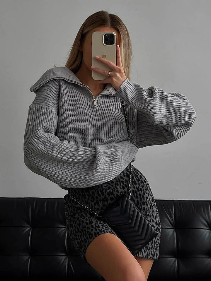 ELODIE™ | Comfy Half-Zip Sweater