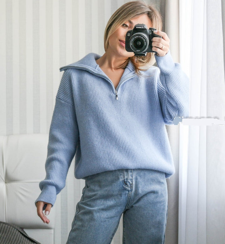 ELODIE™ | Comfy Half-Zip Sweater