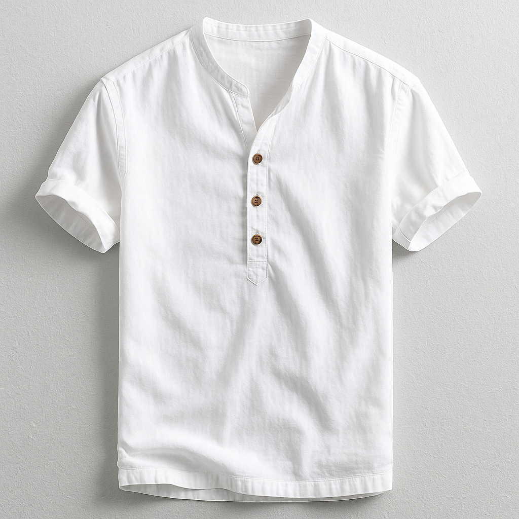 Hayden | Linen Henley Shirt