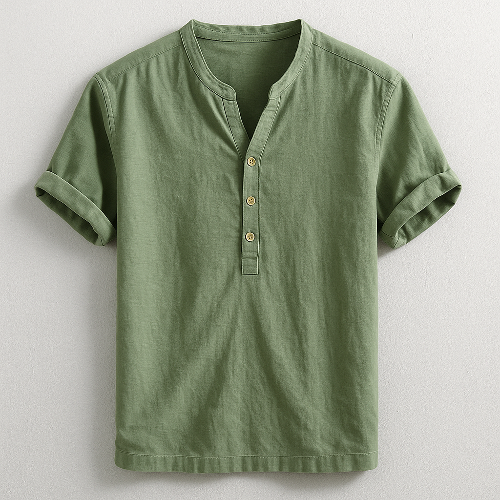Hayden | Linen Henley Shirt