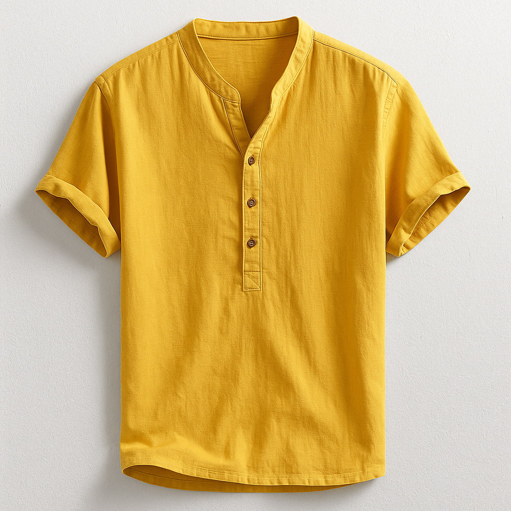 Hayden | Linen Henley Shirt