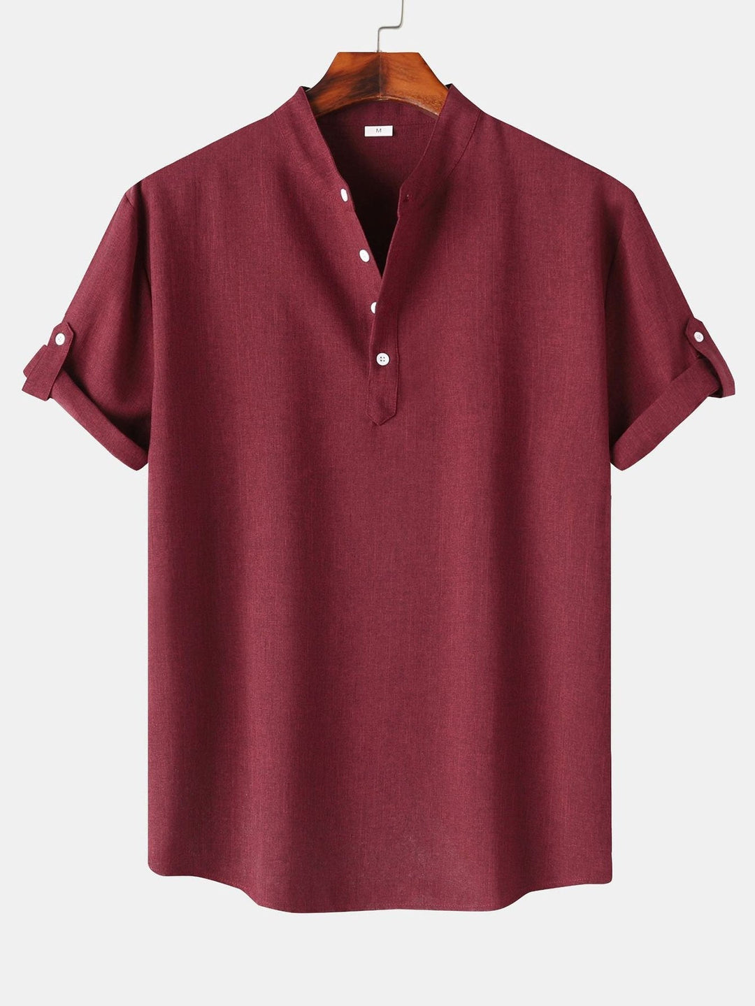 Pete | Short Sleeve Linen Henley Shirt