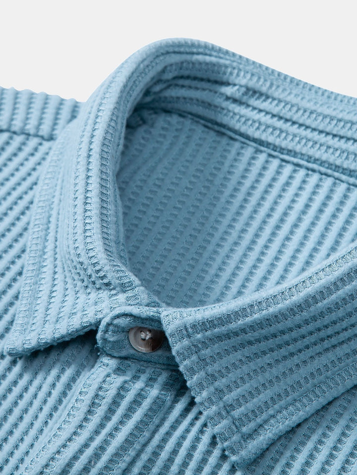Shabazz | Button-Up Waffle Shirt