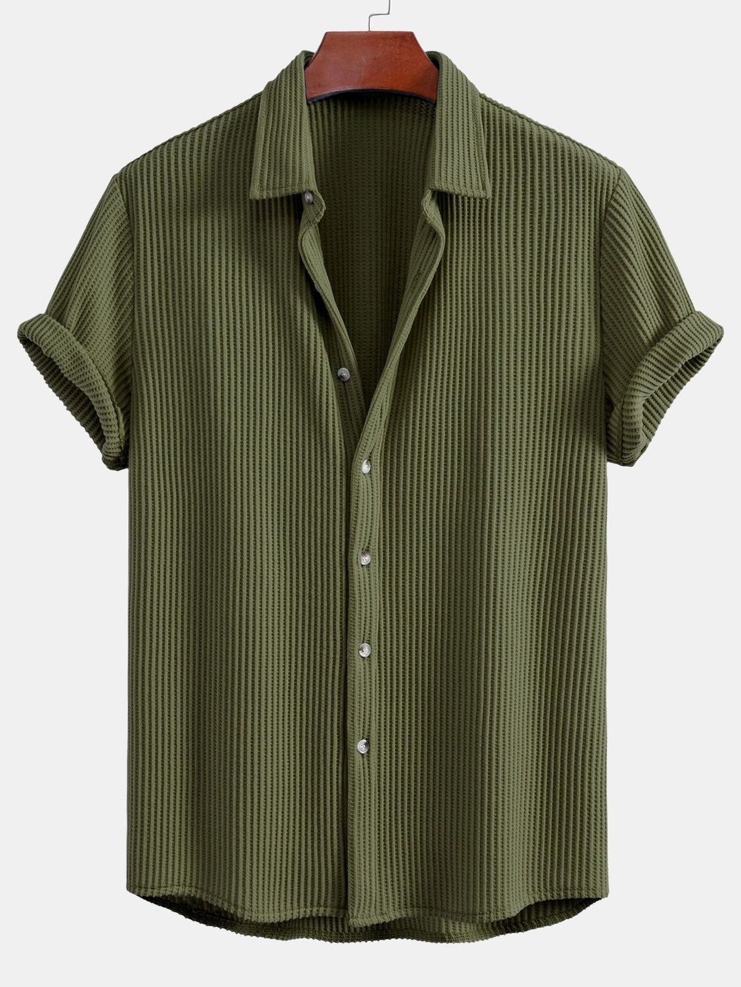 Shabazz | Button-Up Waffle Shirt