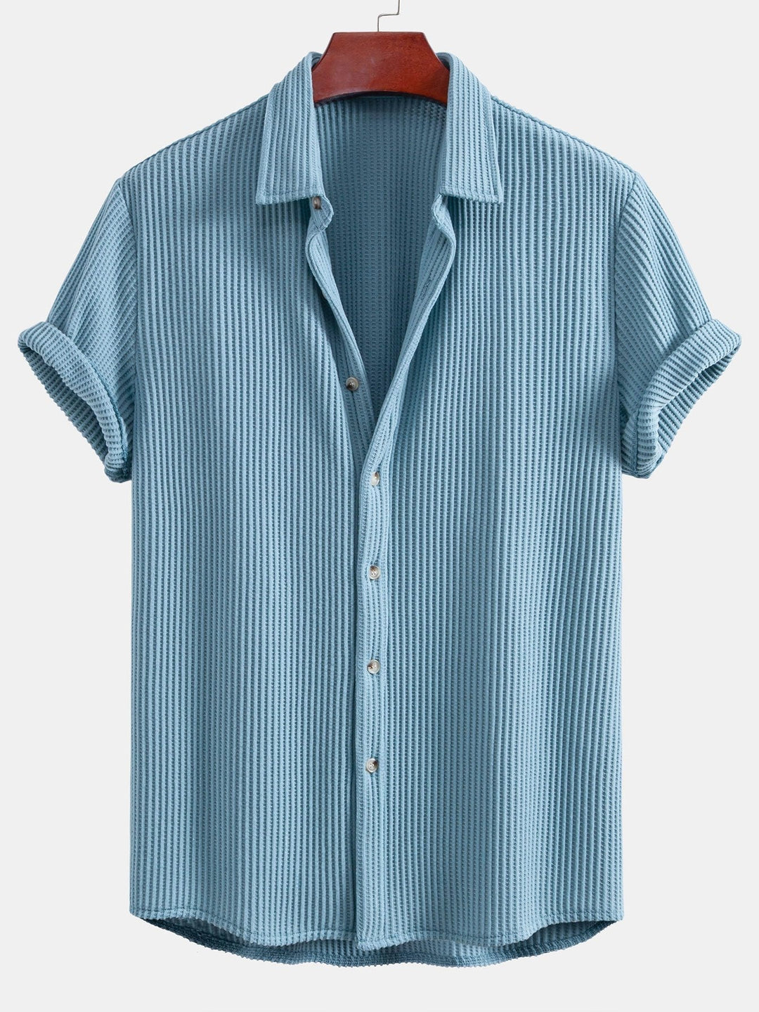 Shabazz | Button-Up Waffle Shirt