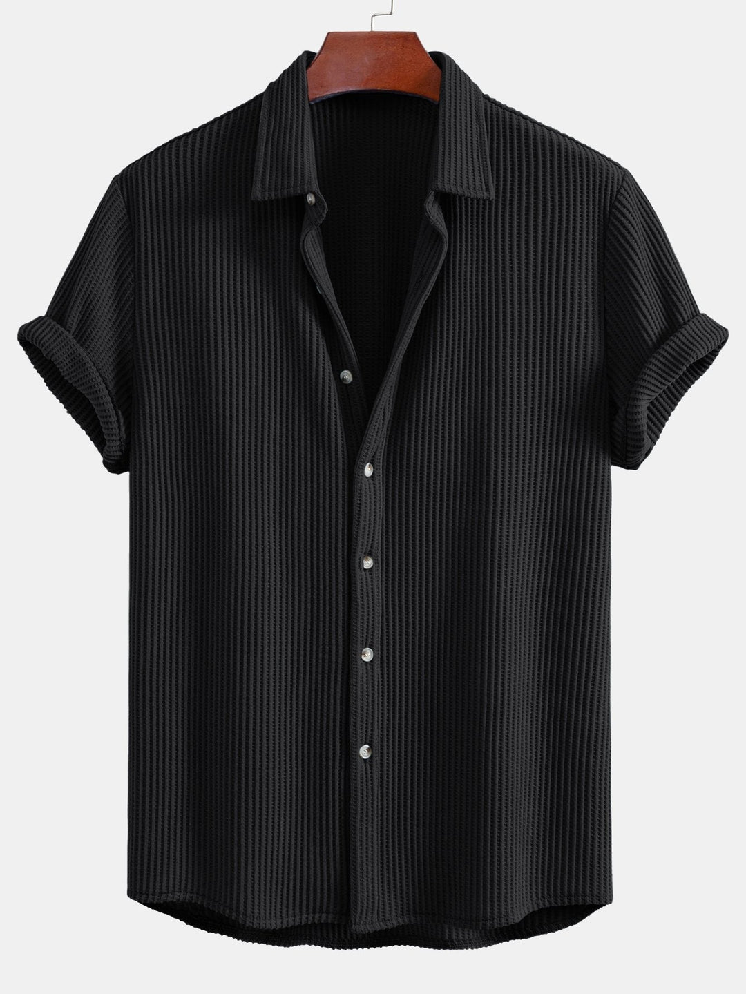 Shabazz | Button-Up Waffle Shirt