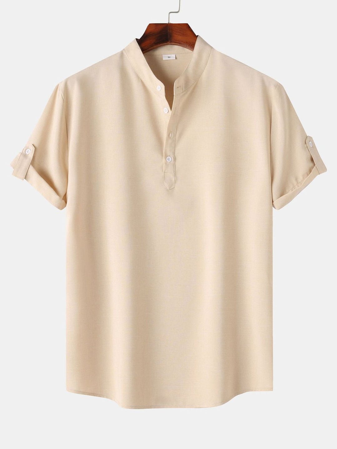 Pete | Short Sleeve Linen Henley Shirt