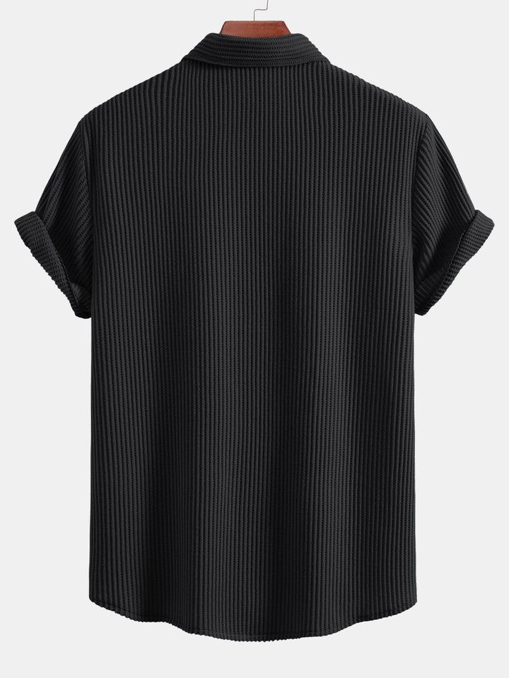 Shabazz | Button-Up Waffle Shirt