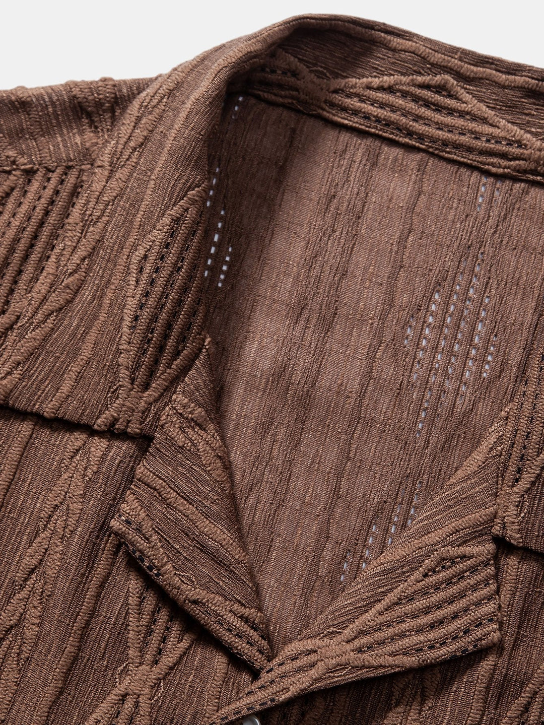 Shai | Geometrisch Jacquard Cubaanse Shirt & Rechte Linnen Broek