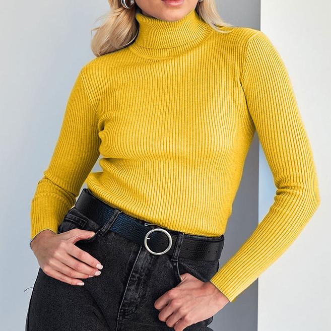 MAEVA™ | Ribbed Turtleneck Sweater