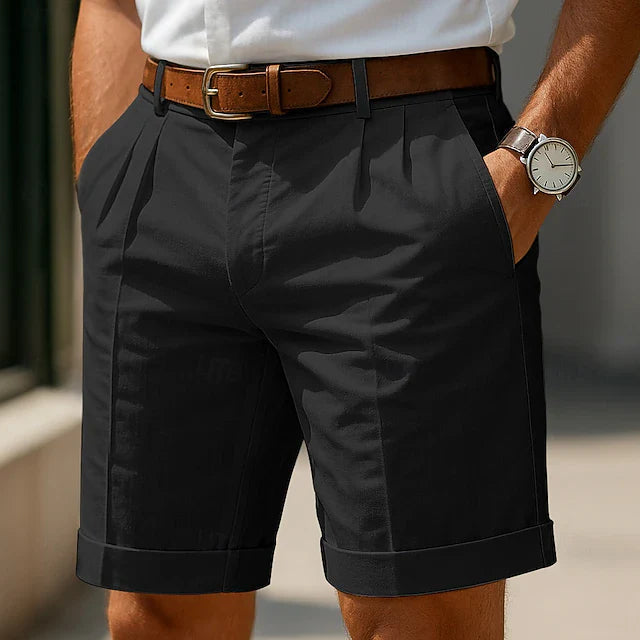 Eli | Summer Pleated Chino Shorts