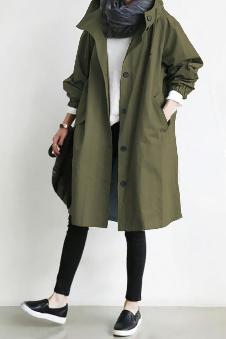 Rachel™ - Water-Resistant Oversized Hooded Windbreaker
