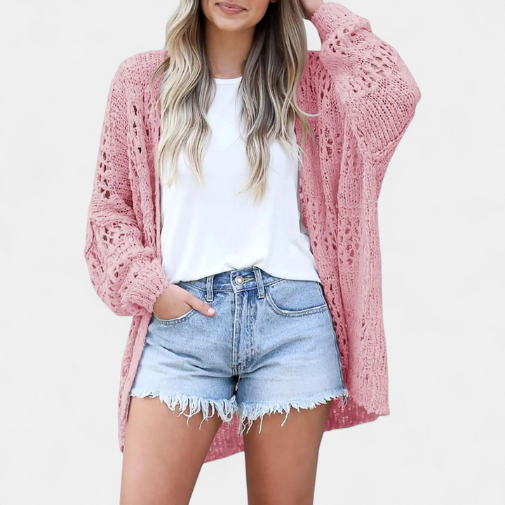FIORELLA™ | Boho Hollow-Out Knit Cardigan