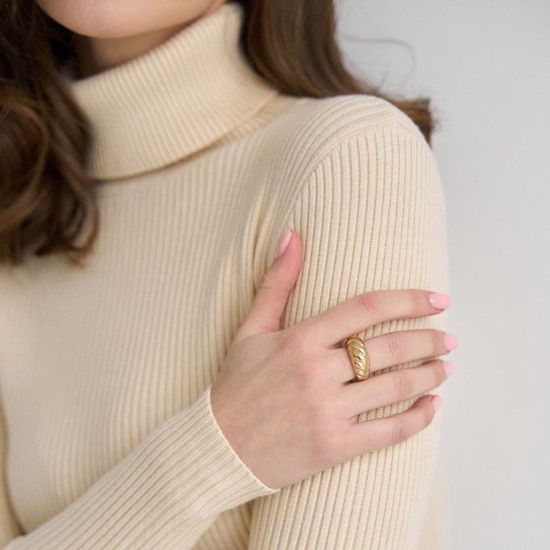 MAEVA™ | Ribbed Turtleneck Sweater