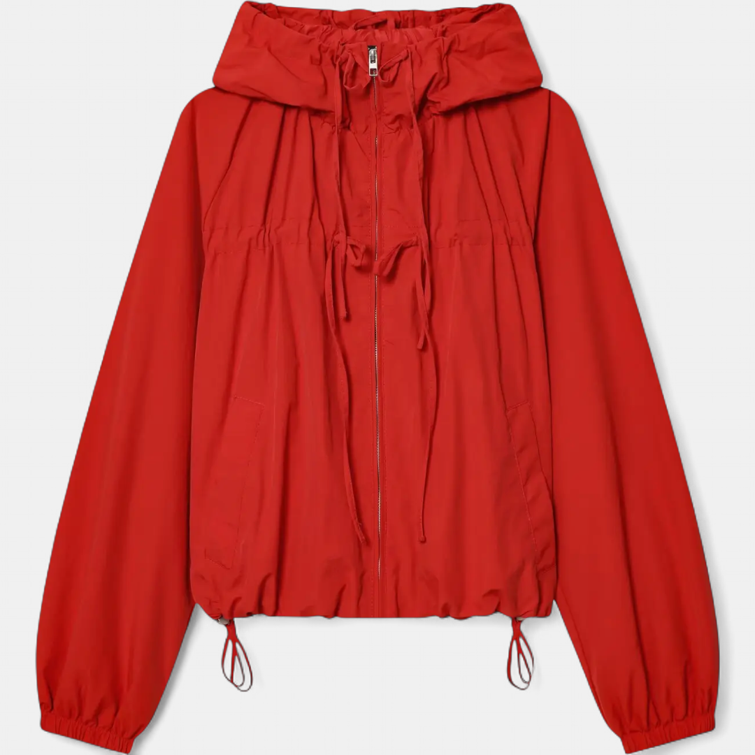REXLYN™ – Y2K Bow-Detail Drawstring Hoodie Jacket