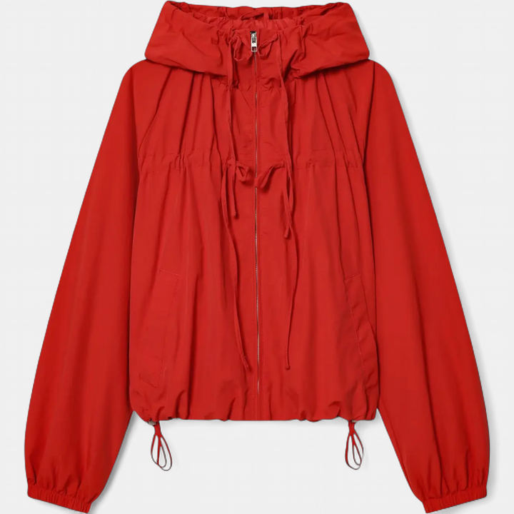 REXLYN™ – Y2K Bow-Detail Drawstring Hoodie Jacket