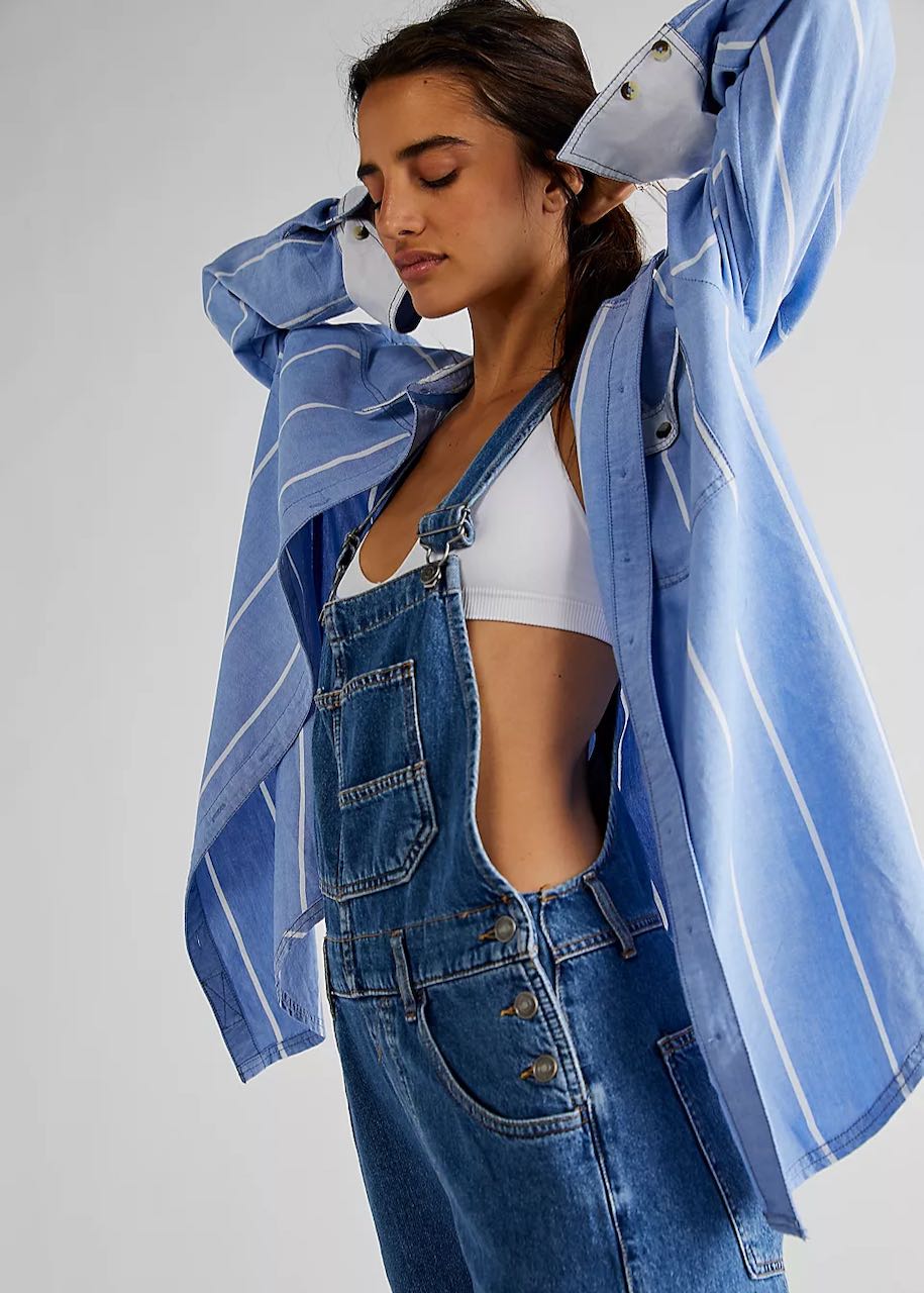 Cecil | Sapphire Blue Denim Overalls