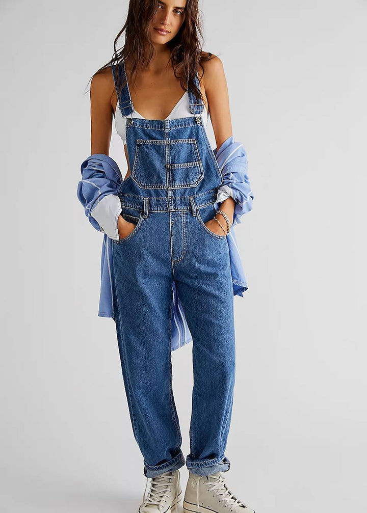 Cecil | Sapphire Blue Denim Overalls