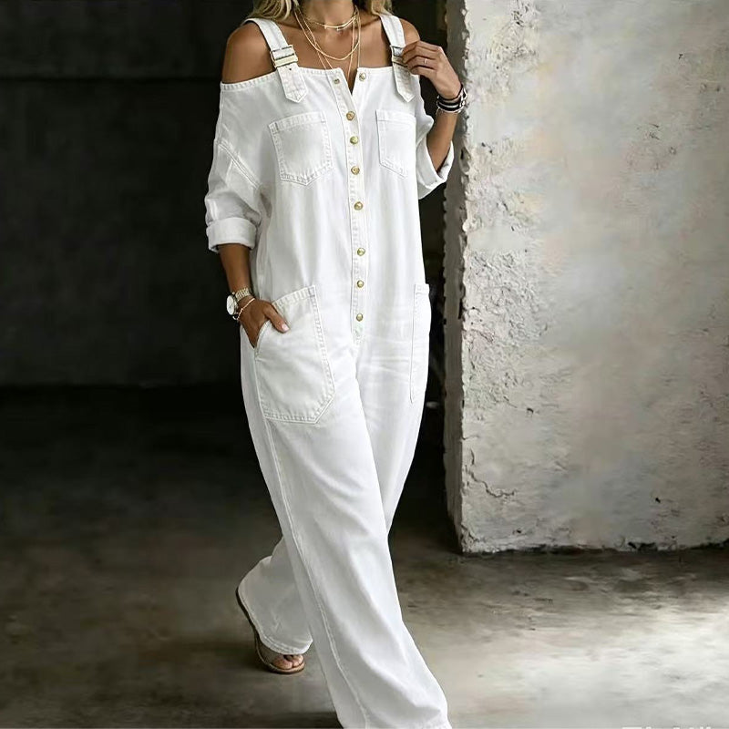 Tina | Wide-Leg and Loose-Fitting Overalls with Pockets
