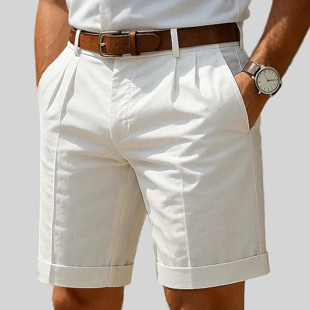 Eli | Summer Pleated Chino Shorts