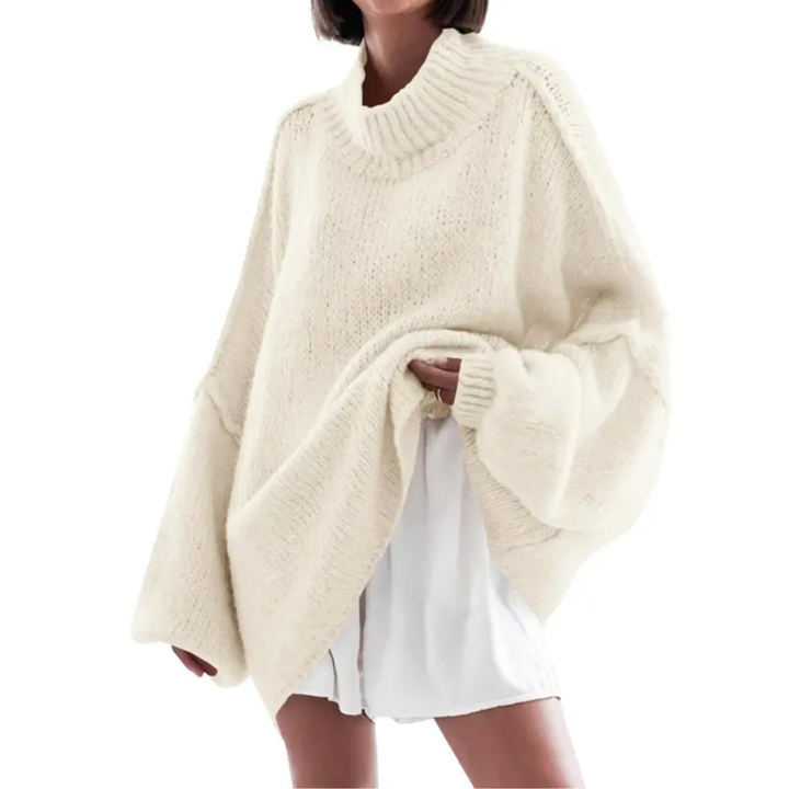 NORI™ | Relaxed Ribbed Knit Tunic Sweater