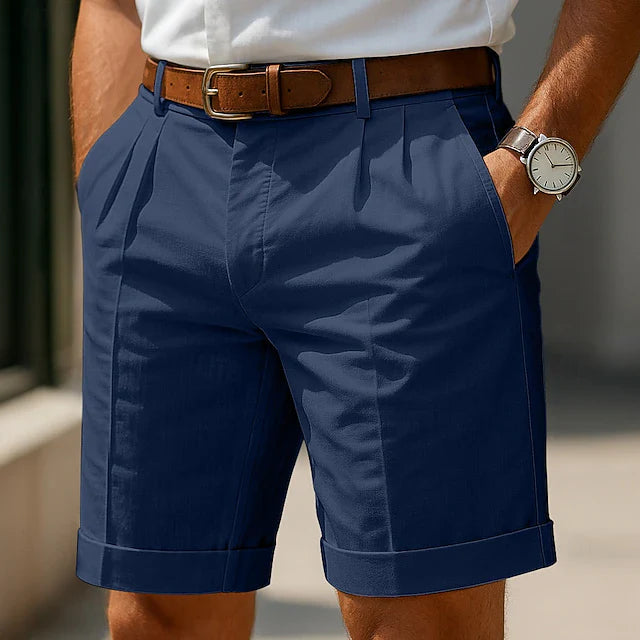 Eli | Summer Pleated Chino Shorts
